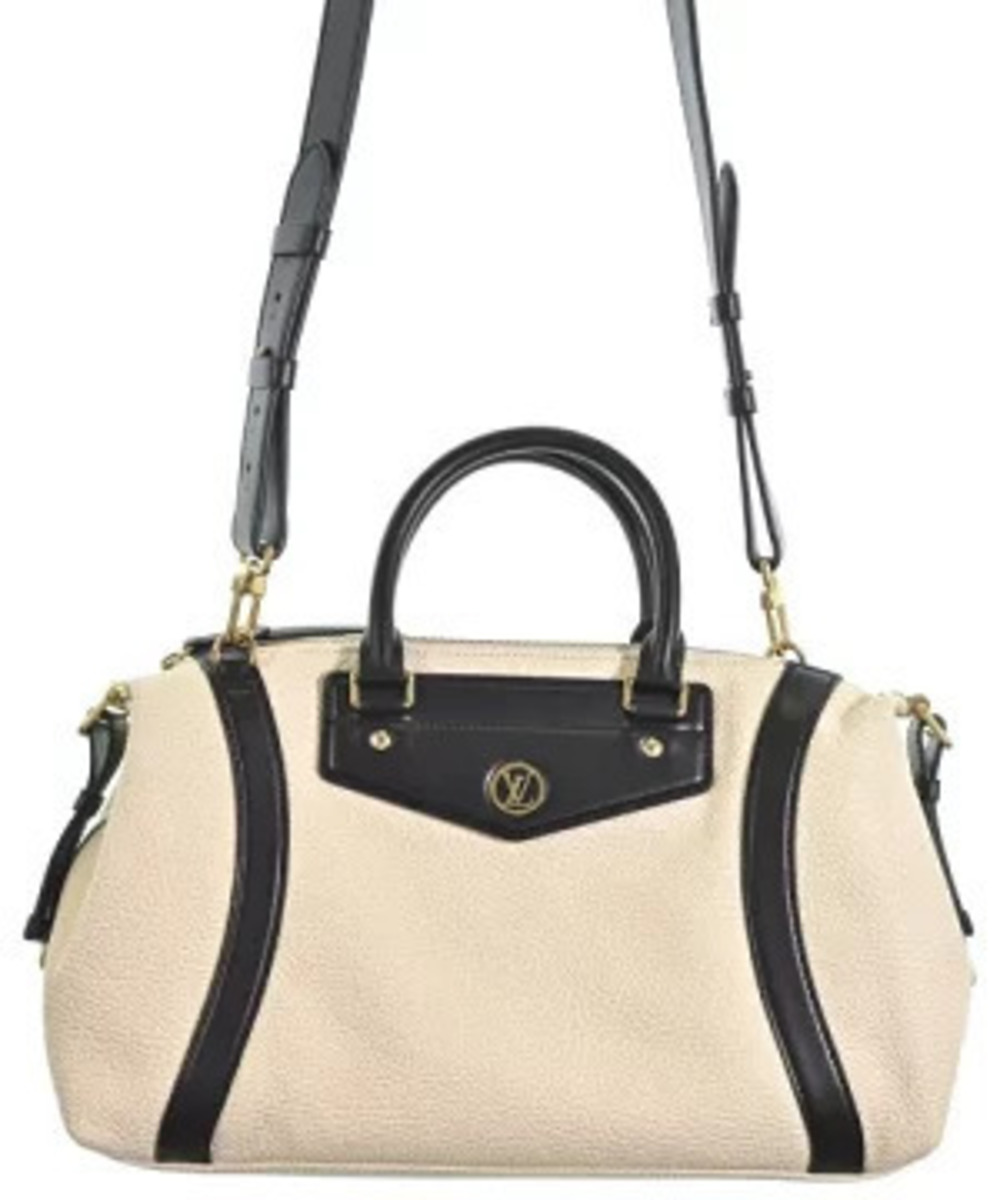 Louis Vuitton Keepall Epi Leather Duffle Travel Bag White Black
